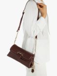 Dune Chelsea Leather Shoulder Bag, Burgundy