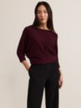 Phase Eight Cristine Batwing Jumper, Wine