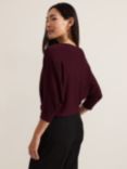 Phase Eight Cristine Batwing Jumper, Wine