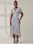 Jolie Moi Meagan Ditsy Floral Chiffon Maxi Dress, Blue