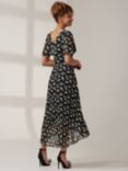 Jolie Moi Meagan Floral Chiffon Maxi Dress, Black