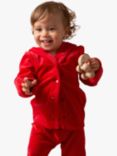 Angel & Rocket Baby Santa Velour Outfit, Set of 4, Red