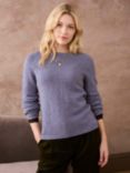 Brora Cashmere Round Neck Jumper, Iris