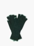 Brora Fingerless Cashmere Gloves, Pine/Thyme