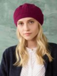 Brora Cashmere Beret, Mulberry