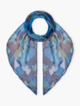 Brora Liberty Print Silk Chiffon Scarf, Ocean