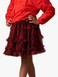 Angel & Rocket Kids' Tartan Mesh Skirt, Red