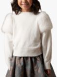 Angel & Rocket KIds' Faux Fur Shoulder Jumper, Cream