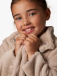 Angel & Rocket Kids' Briar Faux Fur Coat, Taupe