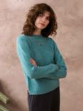 Brora Donegal Fleck Cashmere Jumper, Ocean