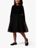 Angel & Rocket Kids' Velvet Tulle Dress, Black