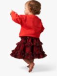 Angel & Rocket Baby Bow Sweatshirt, Red