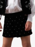 Angel & Rocket Kids' Paris Beaded Velvet Shorts, Black