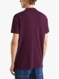 Benetton Short Sleeve Polo Shirt, Dark Purple