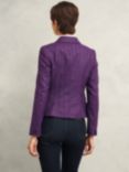 Hobbs Daniella Tweed Wool Jacket, Purple