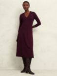 Hobbs Mirabel Ponte Dress, Warm Plum