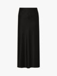 Malina Aubree Satin Skirt, Black