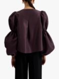 Malina Zoey Puff Sleeve Top, Plum