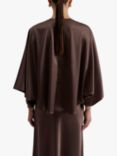 Malina Naemi Satin Cape Top, Chocolate