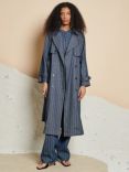 GHOSPELL Blakely Denim Trench Coat, Blue