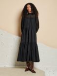 GHOSPELL Harriet Tiered Dress, Black