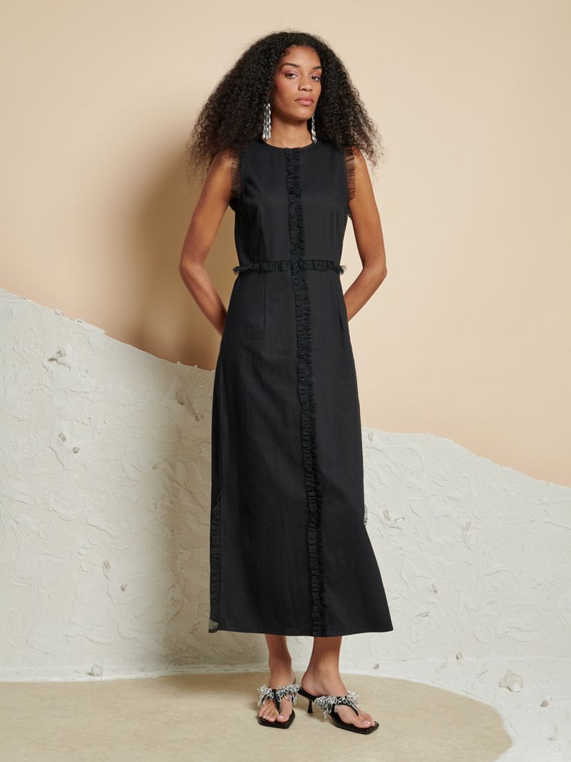 GHOSPELL Lotta Midi Dress, Black