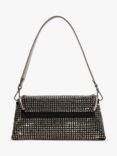 Dune Chelsea Leather Embellished Pillow Shoulder Bag, Pewter