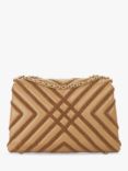 Dune Regent Leather Fluffy Quilted Crossbody Bag, Taupe