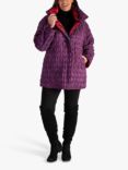 chesca Quilted Reversible Jacket, Purple/Multi