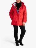 chesca Quilted Reversible Jacket, Red/Multi