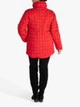 chesca Quilted Reversible Jacket, Red/Multi