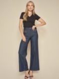 MOS MOSH Colette Axeli Wide Leg Jeans, Dark Blue