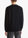 Benetton Merino Wool Crew Neck Sweater, Black