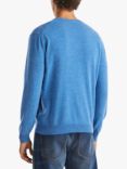 Benetton Wool V-Neck Sweater, Blue Melange