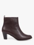 Jones Bootmaker Leianna Leather Heeled Ankle Boots, Brown