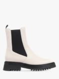 Jones Bootmaker Denno Leather Chunky Chelsea Boots, Off White