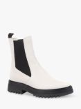 Jones Bootmaker Denno Leather Chunky Chelsea Boots, Off White