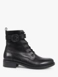 Jones Bootmaker Karmen Leather Biker Boots, Black