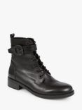 Jones Bootmaker Karmen Leather Biker Boots, Black