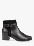 Jones Bootmaker Sarina Leather Heeled Ankle Boots, Black