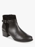 Jones Bootmaker Sarina Leather Heeled Ankle Boots, Black