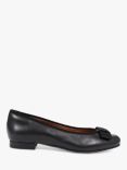 Jones Bootmaker Soleil Wide Fit Leather Ballet Pumps, Black