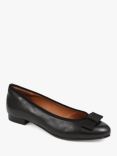 Jones Bootmaker Soleil Wide Fit Leather Ballet Pumps, Black