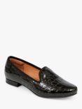 Jones Bootmaker Solene Leather Smart Slip On Pumps, Black Croc