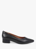 Jones Bootmaker Sunstone Wide Fit Leather Pointed Pumps, Black