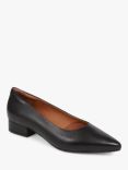 Jones Bootmaker Sunstone Wide Fit Leather Pointed Pumps, Black