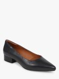 Jones Bootmaker Sunstone Wide Fit Leather Pointed Pumps, Navy