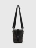 AllSaints Juan Lamb Washed Leather Cross Body Bag, Black