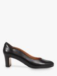 Jones Bootmaker Zoey Wide Fit Leather Heeled Courts, Black