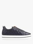 Jones Bootmaker Alexandrite Leather Diamond Quilted Trainers, Navy